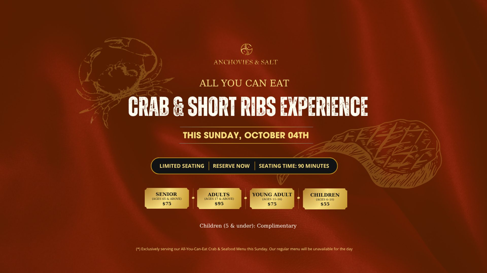 All-You-Can-Eat Crab & Short Ribs Experience