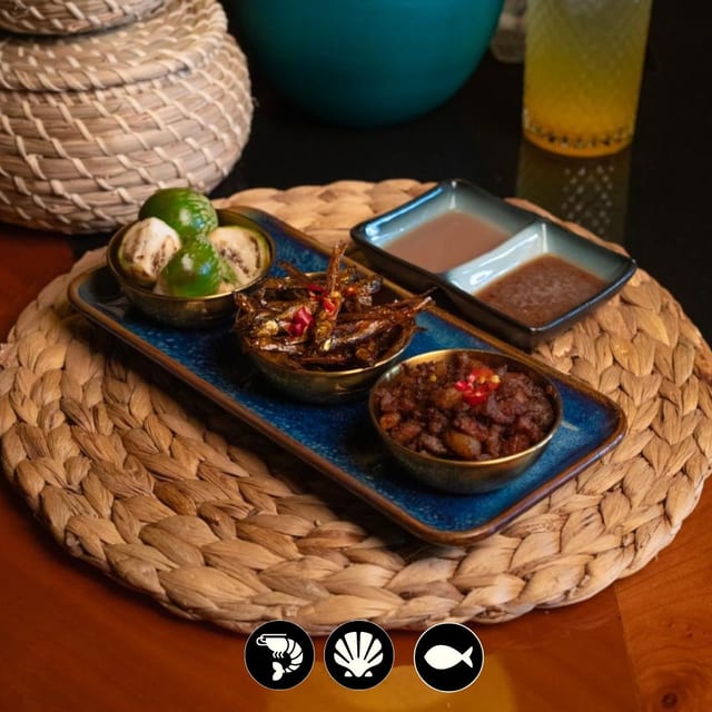 Humble Set - Forbidden Eggplant - Villagers Pork Belly - Golden Anchovies / Combo 3 Món Mặn: Cà Pháo Mắm Ruốc, Ba Rọi Ruốc Sả, Cá Cơm Chiên Giòn.