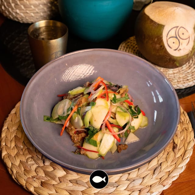 Anchovies June Plum Salad / Gỏi Cóc Cá Cơm.