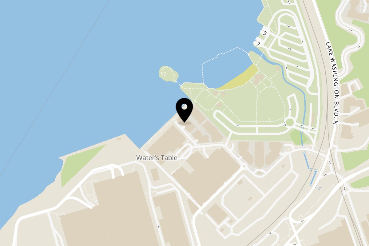 Map showing the location of Anchovies and Salt on 1087 Lake Washington Blvd N #50 in Renton